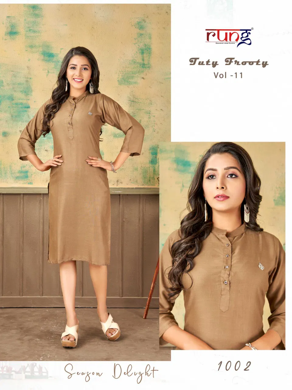 Rung Tuty Frooty 11 Heavy Rayon Ethnic Wear Latest Kurti Collection
